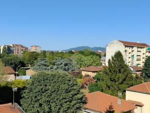vista su una città con alberi ed edifici di Santa Rita Suite a Torino