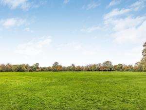 a large green field with trees in the background at Pass the Keys Central Modern Flat with Parking in Chichester
