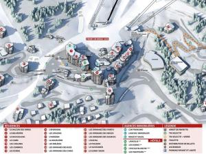 レ・ゾルにあるAppartement Les Orres, 1 pièce, 2 personnes - FR-1-322-131の雪上スキー場地図
