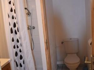 モンジェネヴルにあるAppartement Montgenèvre, 2 pièces, 4 personnes - FR-1-266-89のバスルーム(トイレ、シャワー、シャワーカーテン付)