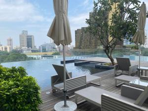 Výhled na řeku, která protéká v blízkosti apartmánu