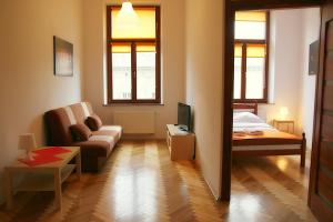 Posteľ alebo postele v izbe v ubytovaní VisitKrak