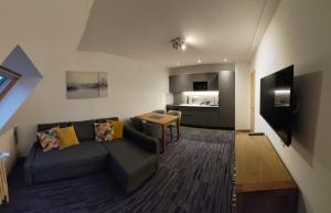 TV a/nebo společenská místnost v ubytování Apartmán 206 Žalý
