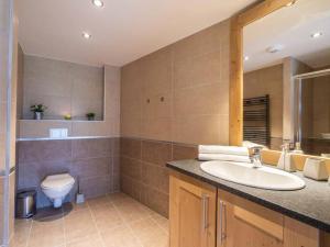 ein Badezimmer mit Waschbecken und Toilette in der Unterkunft Superbe appartement 3 chambres, balcon, parking couvert à Valmorel - FR-1-291-866 in Valmorel + 2 Fotos