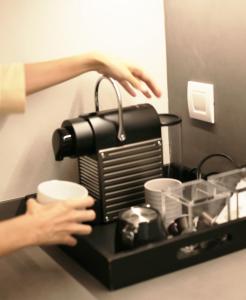 Coffee and tea making facilities at Casagrand Luxury Suites Barcelona