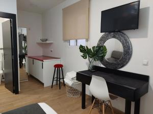 TV a/nebo společenská místnost v ubytování Apartamentos Rous - Solo adultos