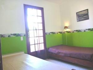 マルセイヤンにあるVilla Marseillan-Plage, 3 pièces, 6 personnes - FR-1-387-62の緑の壁の部屋