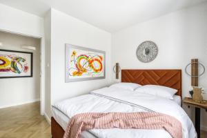 Posteľ alebo postele v izbe v ubytovaní Piękny Apartament Fredola