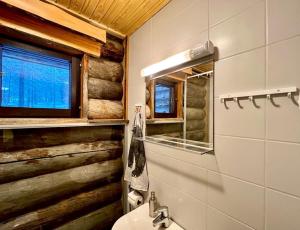 Koupelna v ubytování Arctic Lodges Lapland Ski In Family Studio, Wi-Fi, National Park - Lapland Villas
