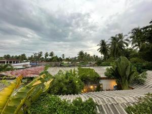 ariale Aussicht auf einen Garten mit Pflanzen und Bäumen in der Unterkunft MOOK BOONCHU HOTEL in Ko Mook
