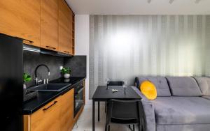 Kuchyň nebo kuchyňský kout v ubytování LoveRoom Panorama Park Jacuzzi