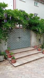 サンタ・マリア・ディ・カステッラバーテにあるVilla Ninaの鉢植えの庭、花の門