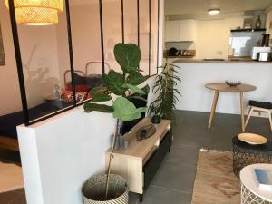 Kuchyň nebo kuchyňský kout v ubytování Chez Isa, loft 55m2, jardin, vue, parking, entrée autonome
