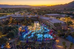 an aerial view of a resort with a swimming pool at Hyatt Regency Indian Wells Resort & Spa in Indian Wells