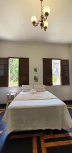 1 dormitorio con 1 cama grande y 2 ventanas en Casa 307 en Manaus