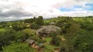 an aerial view of a house in the trees at The Homestay in Nelspruit