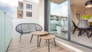 Balkón alebo terasa v ubytovaní Apartament Grey 10 C Perłowa Przystań - Holiday City