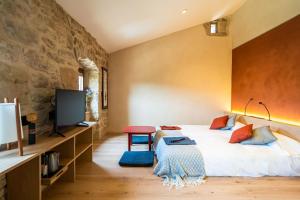 TV a/nebo společenská místnost v ubytování Hotel japonès Puigpinós