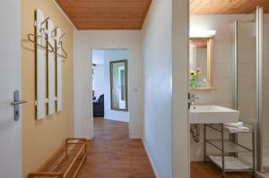 Koupelna v ubytování Landhaus Grobert