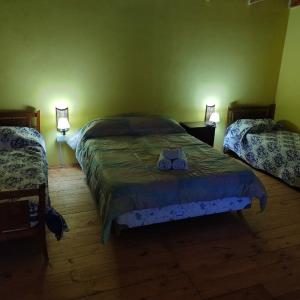 Ένα ή περισσότερα κρεβάτια σε δωμάτιο στο Departamentos Peumayen Cabaña