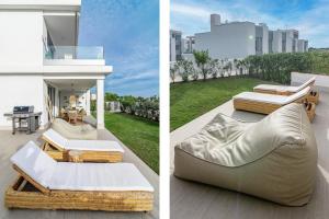 A seating area at LM10BB- Modern ground floor flat in Le Mirage
