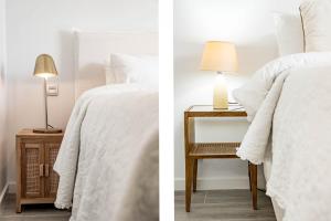 A bed or beds in a room at LM10BB- Modern ground floor flat in Le Mirage