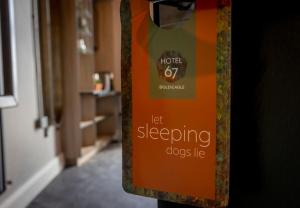 Certifikát, hodnocení, plakát nebo jiný dokument vystavený v ubytování Hotel67