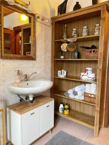 Koupelna v ubytování Krásný apartmán v bráně Lužických hor