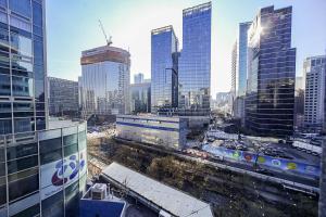 Nespecifikovaný výhled na destinaci Soul nebo výhled na město při pohledu z hotelu