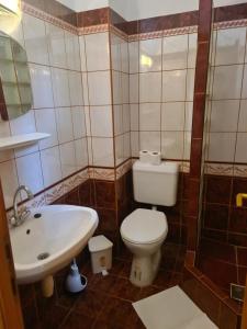 Kúpeľňa v ubytovaní Mediterrán Apartman és Vendégház