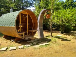 Zahrada ubytování Cozy Chalet in Castell'Arquato 90 m² with Private Pool