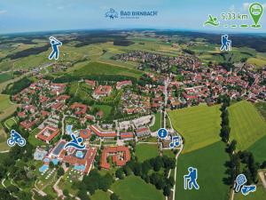 a map of a city with icons on it at Ferienwohnung Heitzinger in Bad Birnbach