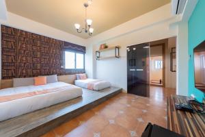 Katil atau katil-katil dalam bilik di 時光輕旅 Time INN