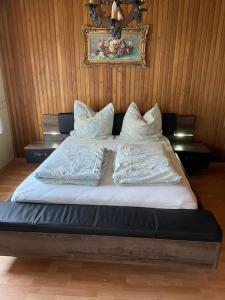 Krevet ili kreveti u jedinici u okviru objekta Ferienwohnung in Golßen/Spreewald, Tropical Island