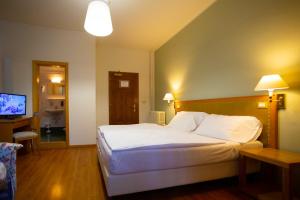 Postel nebo postele na pokoji v ubytování Hotel Salegg
