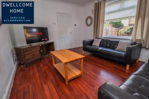 Posezení v ubytování Free Driveway Parking, Fast WIFI, Ideal for long term contractor, etc stays - Dwellcome Home Ltd 3 Bedroom Boldon House - see our site for assurance