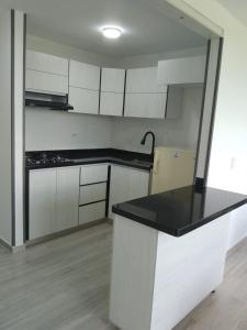 Kuchyň nebo kuchyňský kout v ubytování APARTAMENTO COMODO Y ELEGANTE EN RICAURTE CUNDINAMARCA a