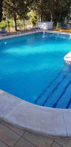 une grande piscine d'eau bleue dans l'établissement Casa Rural La Colina, à Calasparra