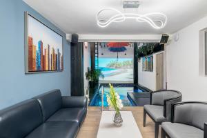 Posezení v ubytování Viktory Boutique Hotel
