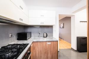Kuchyňa alebo kuchynka v ubytovaní Radziwillowska Old Town Deluxe Apartment WAWELOFTS
