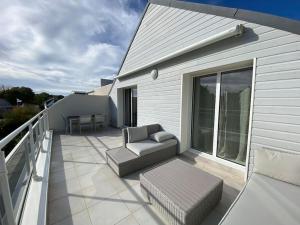 Balkón alebo terasa v ubytovaní Superbe appartement terrasse, proche de la plage
