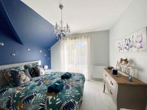 Posteľ alebo postele v izbe v ubytovaní Superbe appartement terrasse, proche de la plage