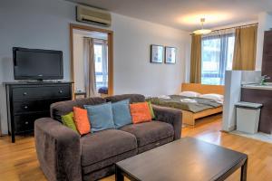 Televízia a/alebo spoločenská miestnosť v ubytovaní Central Apartments