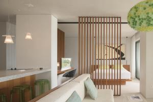 Kuchyň nebo kuchyňský kout v ubytování Ilya Botanic Suites