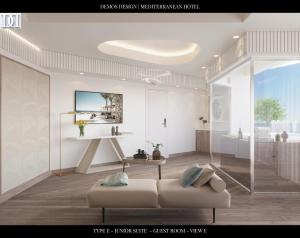A television and/or entertainment centre at Mediterranean Hotel