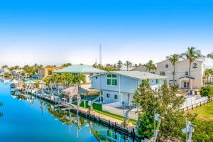 a view of a marina with houses and condos at Two White Turtles in Islamorada