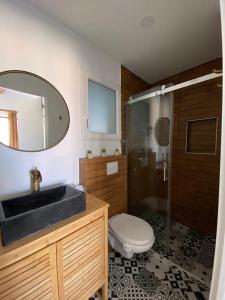 Koupelna v ubytování O Bain Soleil