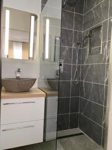 Koupelna v ubytování O Bain Soleil