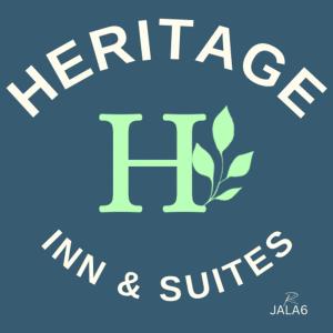 um logótipo para a estalagem e suites do retiro em Heritage Inn and Suites em Baton Rouge