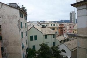 an aerial view of a city with buildings at Olympia Hotel in Genoa